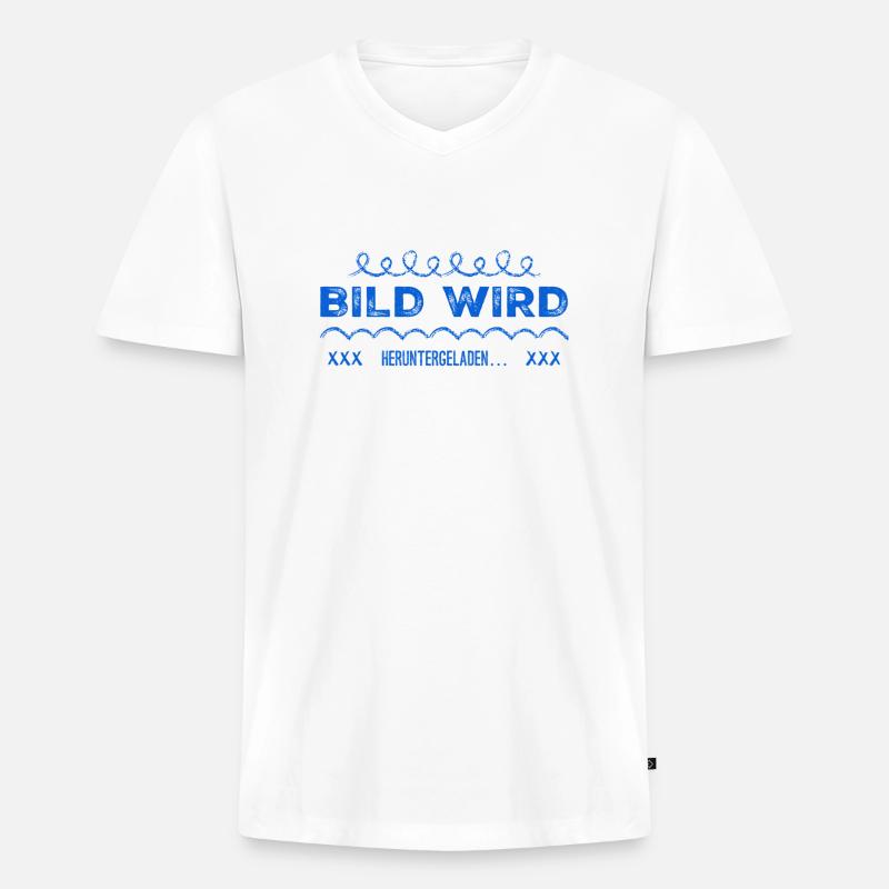 Bild wird heruntergeladen - Männer Premium Bio T-Shirt mit V-Ausschnitt - Weiß