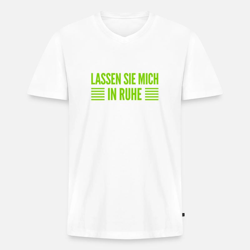 stoppen sie das - Männer Premium Bio T-Shirt mit V-Ausschnitt - Weiß