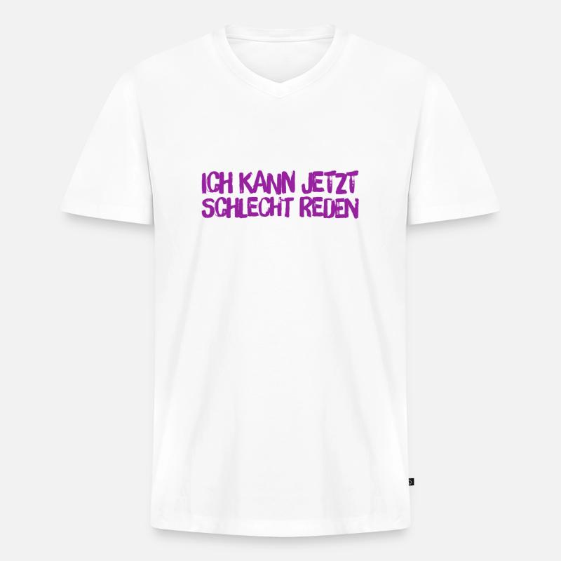 ein schlechter Zeitpunkt - Männer Premium Bio T-Shirt mit V-Ausschnitt - Weiß