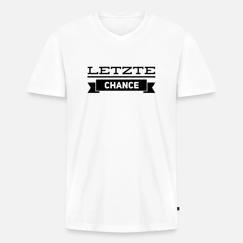 die letzte Möglichkeit - Männer Premium Bio T-Shirt mit V-Ausschnitt - Weiß