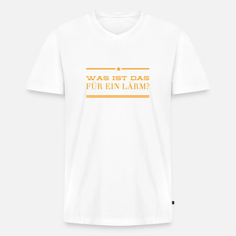 so ein Krach - Männer Premium Bio T-Shirt mit V-Ausschnitt - Weiß