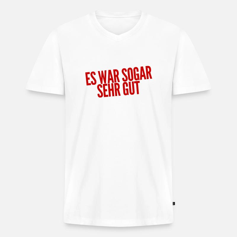 mir hat es gefallen - Männer Premium Bio T-Shirt mit V-Ausschnitt - Weiß