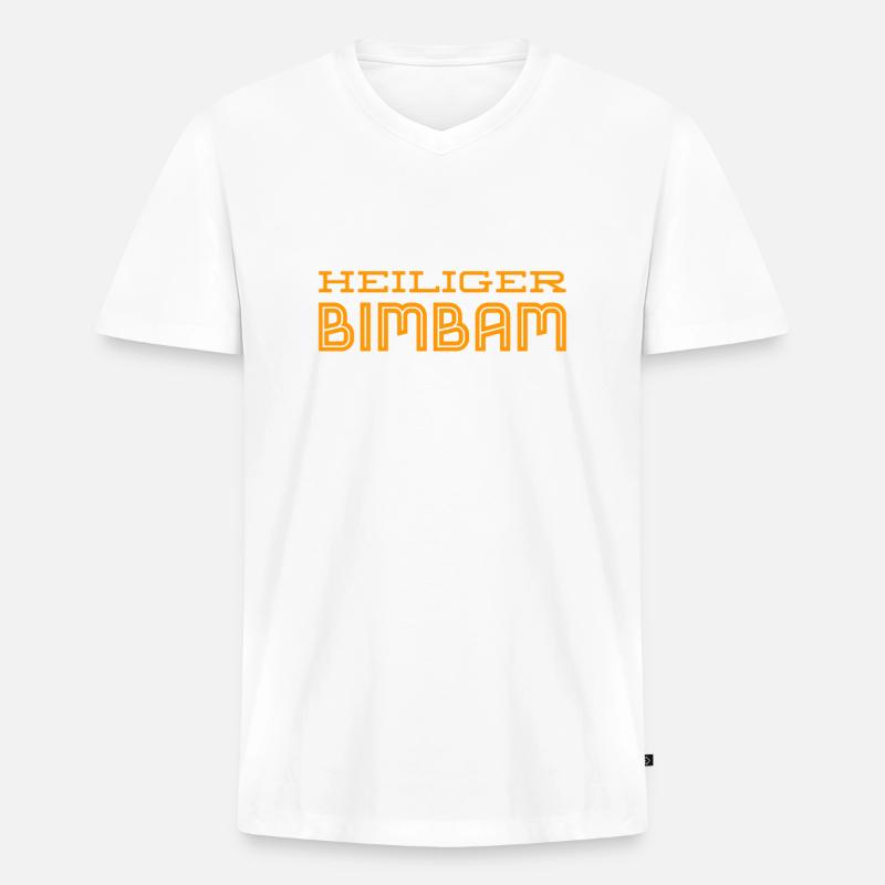 so eine Überraschung - Männer Premium Bio T-Shirt mit V-Ausschnitt - Weiß