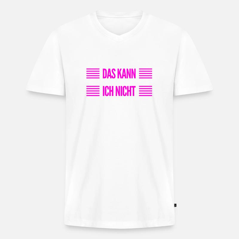 so sieht ein Nichtskönner aus - Männer Premium Bio T-Shirt mit V-Ausschnitt - Weiß