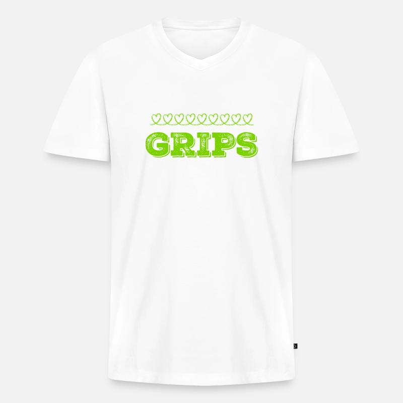 ich bin clever - Männer Premium Bio T-Shirt mit V-Ausschnitt - Weiß