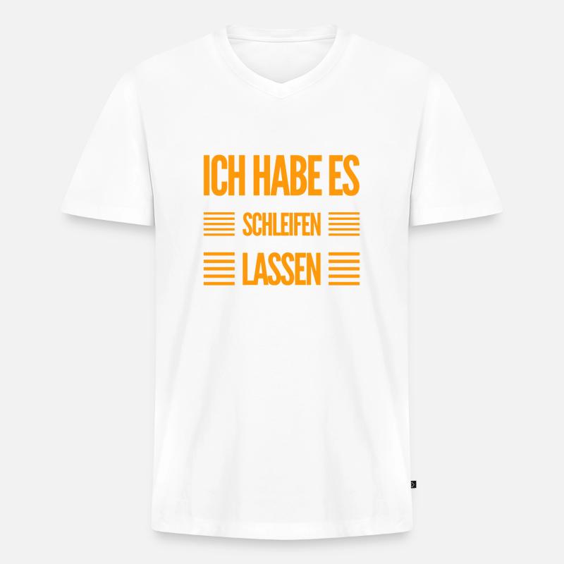 jetzt wird es anders - Männer Premium Bio T-Shirt mit V-Ausschnitt - Weiß