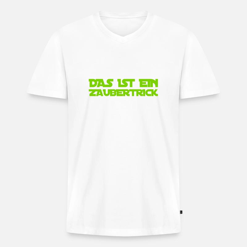 ich mag Zauberei - Männer Premium Bio T-Shirt mit V-Ausschnitt - Weiß