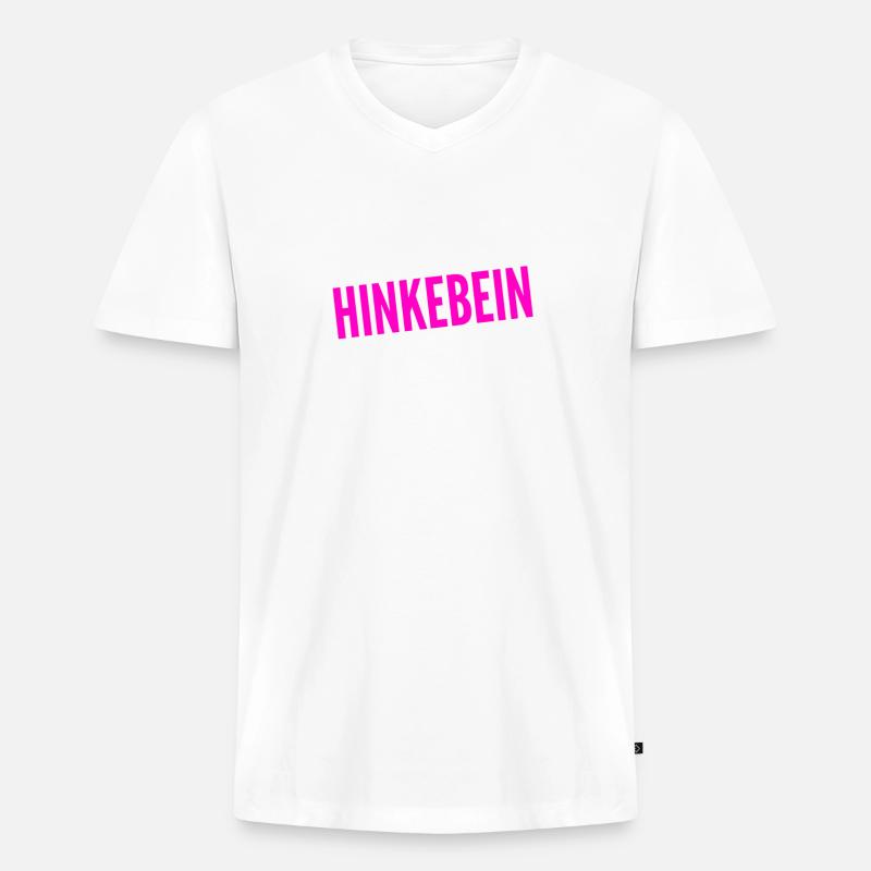 ich hinke - Männer Premium Bio T-Shirt mit V-Ausschnitt - Weiß