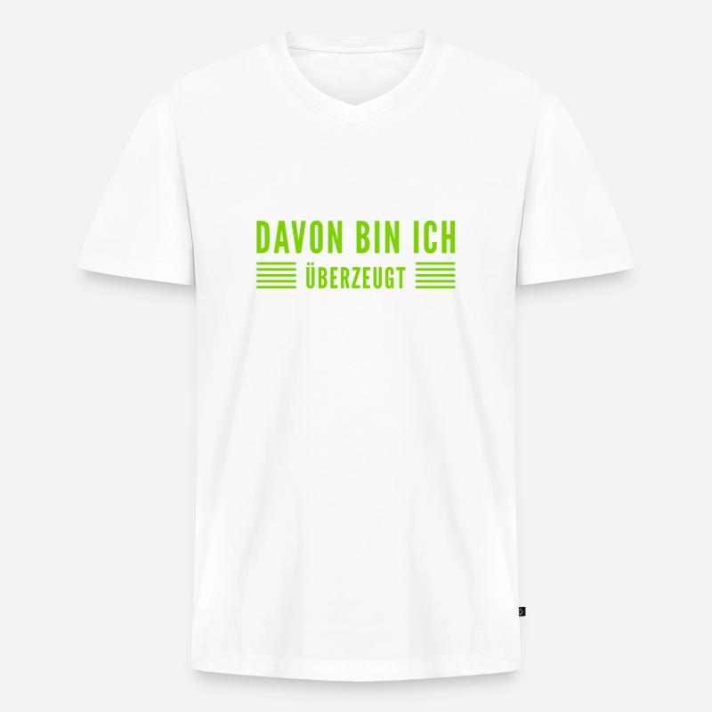 zweifelsohne - Männer Premium Bio T-Shirt mit V-Ausschnitt - Weiß