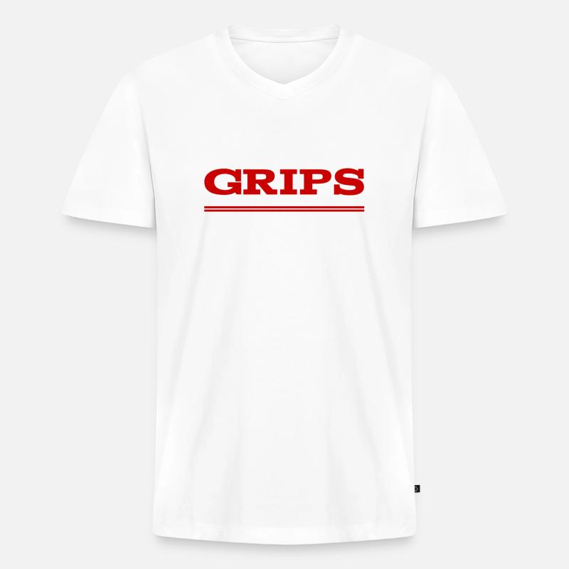 ich bin smart - Männer Premium Bio T-Shirt mit V-Ausschnitt - Weiß