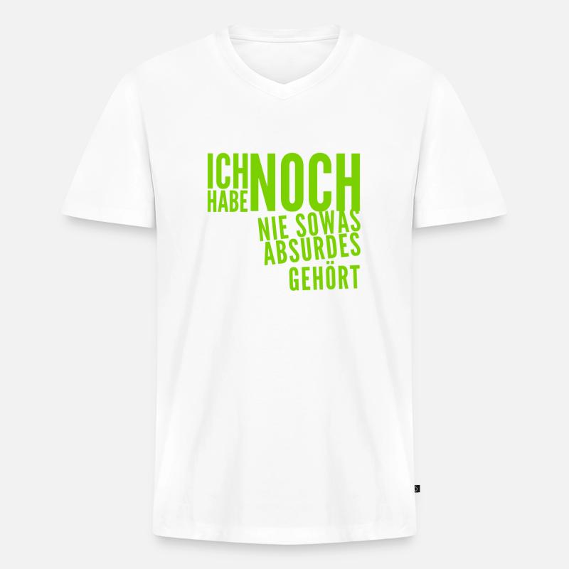 das ist nicht zu glauben - Männer Premium Bio T-Shirt mit V-Ausschnitt - Weiß