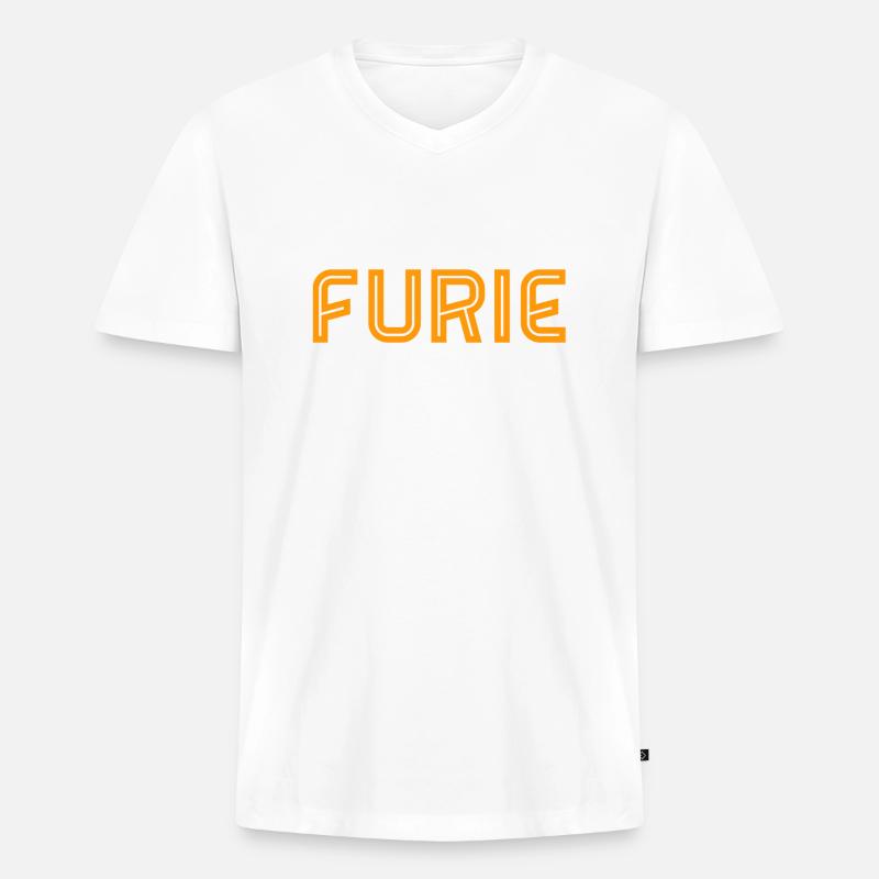 ich bin böse - Männer Premium Bio T-Shirt mit V-Ausschnitt - Weiß