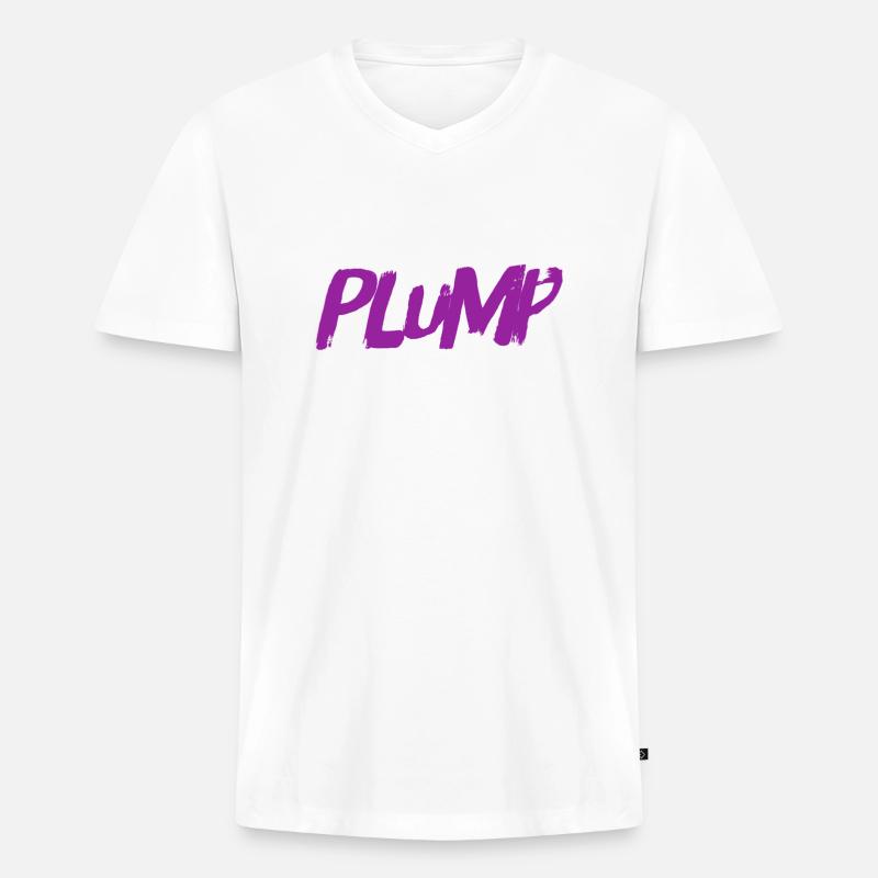 unbeholfen - Männer Premium Bio T-Shirt mit V-Ausschnitt - Weiß
