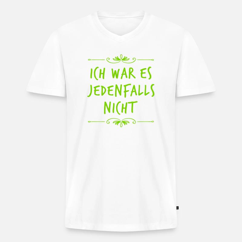 ich bin die Unschuld - Männer Premium Bio T-Shirt mit V-Ausschnitt - Weiß