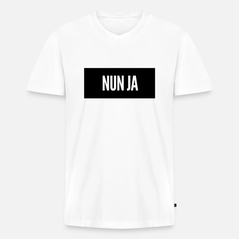 egal - Männer Premium Bio T-Shirt mit V-Ausschnitt - Weiß