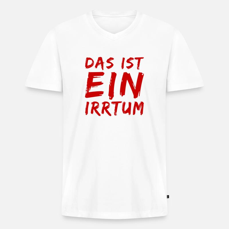 das ist ein Irrtum - Männer Premium Bio T-Shirt mit V-Ausschnitt - Weiß