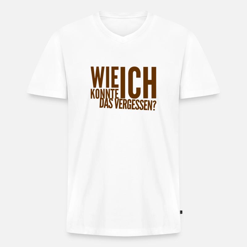 ich bin so verwirrt - Männer Premium Bio T-Shirt mit V-Ausschnitt - Weiß