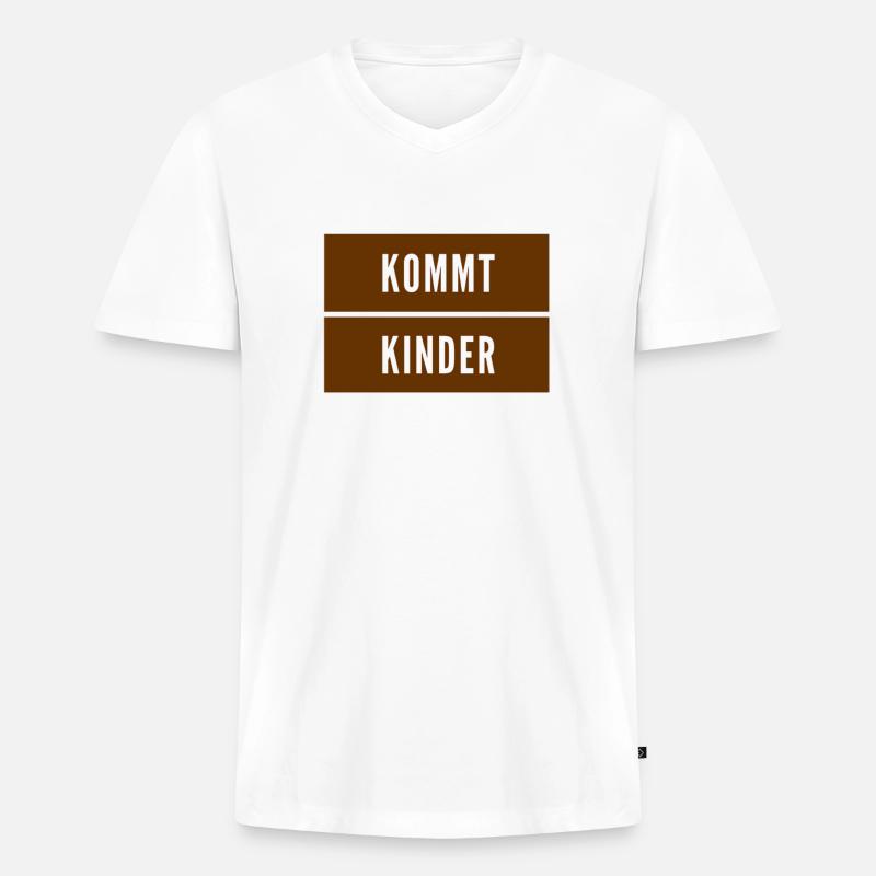 ab die Post - Männer Premium Bio T-Shirt mit V-Ausschnitt - Weiß
