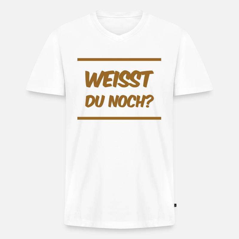 erinnerst du dich daran? - Männer Premium Bio T-Shirt mit V-Ausschnitt - Weiß
