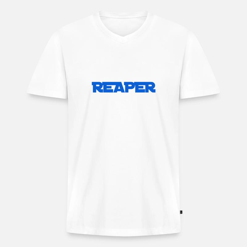 ich bin der Reaper - Männer Premium Bio T-Shirt mit V-Ausschnitt - Weiß