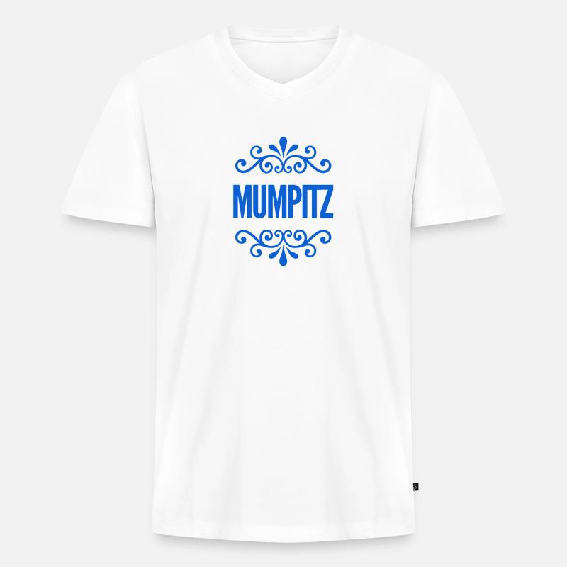 voll der Mumpitz - Männer Premium Bio T-Shirt mit V-Ausschnitt - Weiß