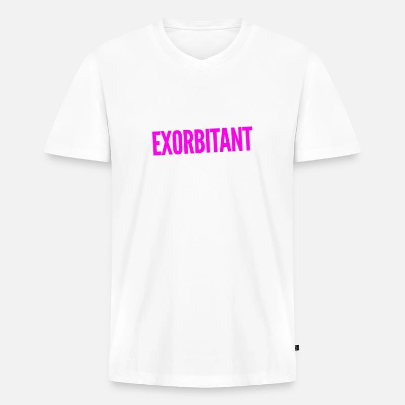 ich bin einfach genial - Männer Premium Bio T-Shirt mit V-Ausschnitt - Weiß