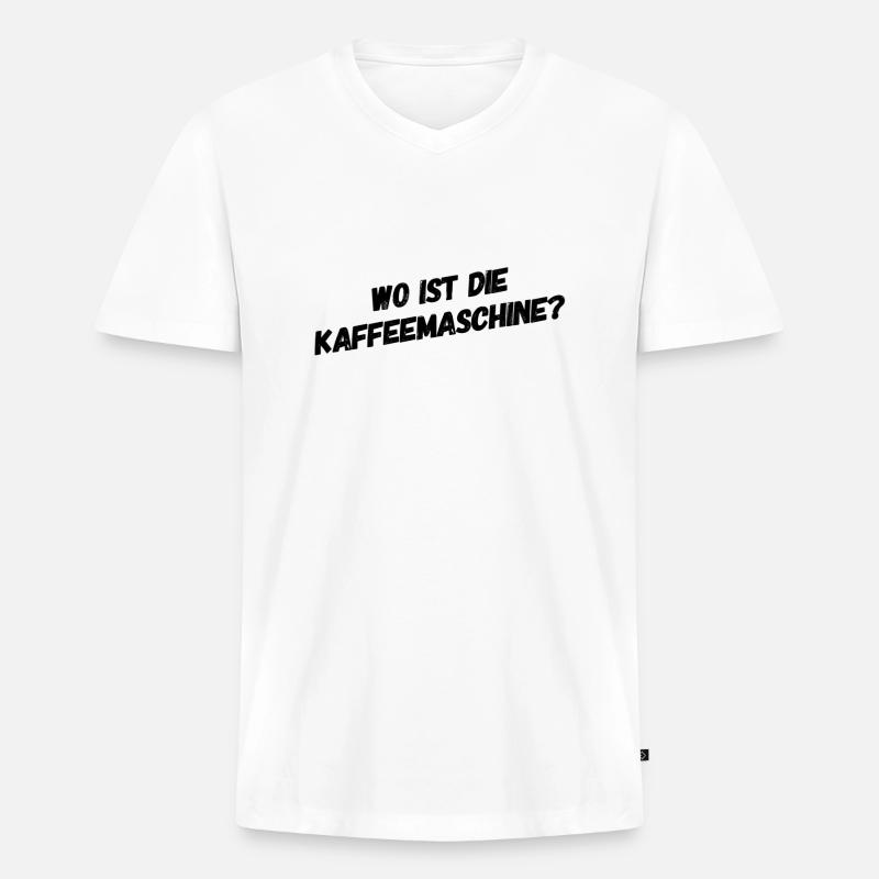 ich bin so müde - Männer Premium Bio T-Shirt mit V-Ausschnitt - Weiß