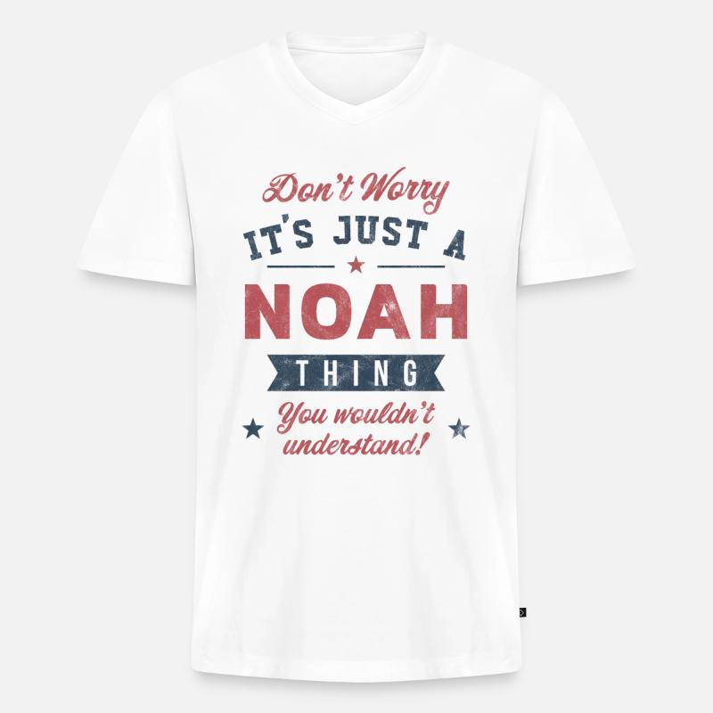 Es ist eine Noah-Sache - Männer Premium Bio T-Shirt mit V-Ausschnitt - Weiß
