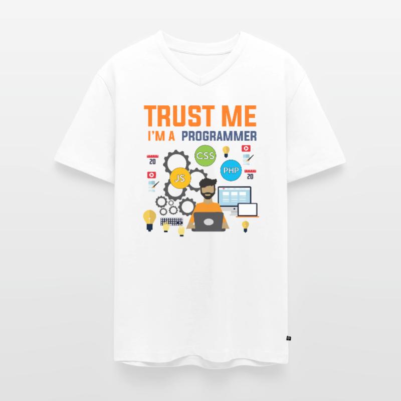Programmer developer computer scientist gift Men's Premium Organic T-shirt with V-neck