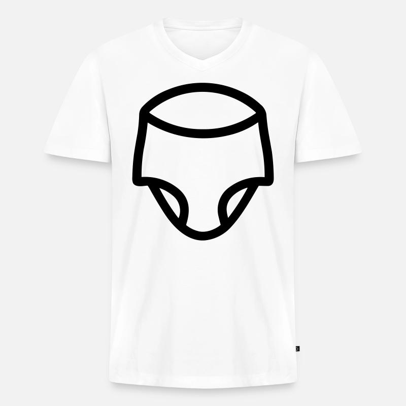 Schicht - Männer Premium Bio T-Shirt mit V-Ausschnitt - Weiß