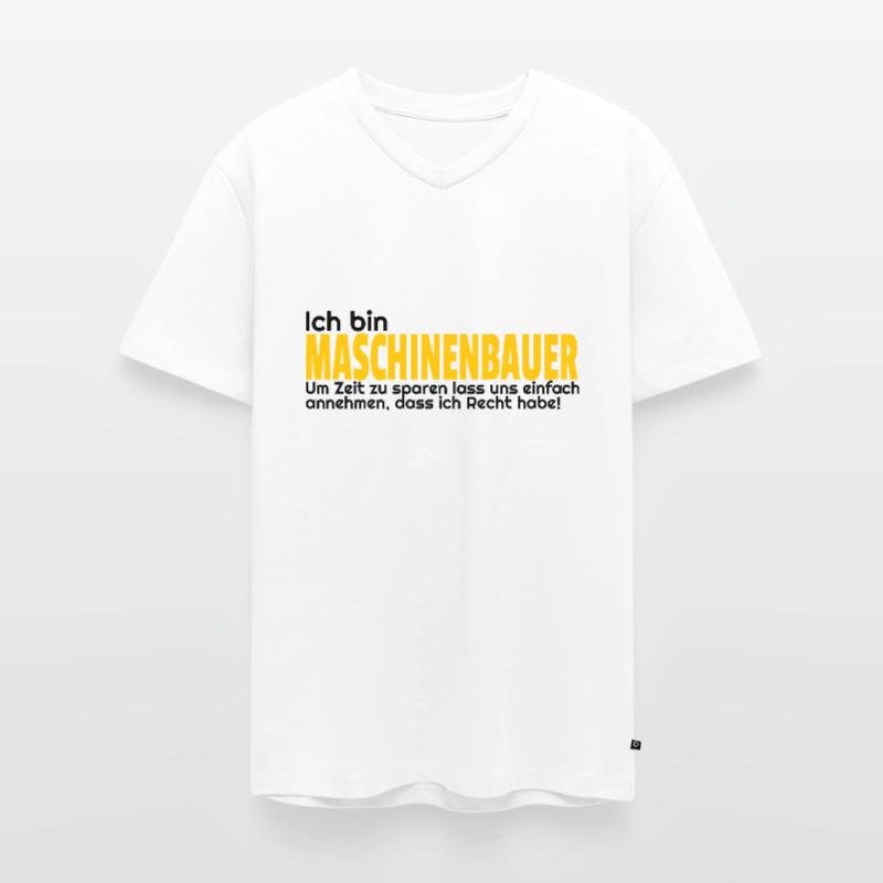 Mechanical engineering gift idea fun engineer Maschbau Men's Premium Organic T-shirt with V-neck