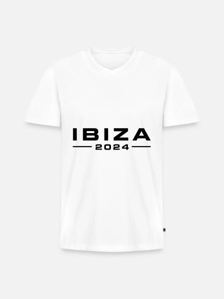 Ibiza 2024 - Men's Premium Organic T-shirt with V-neck - white