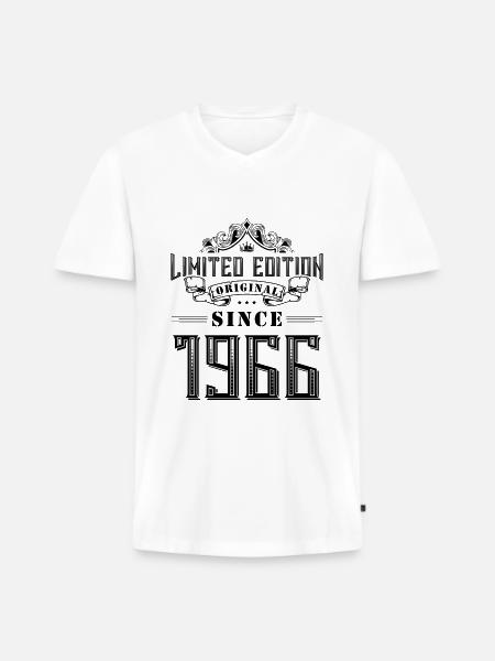 1966 limited edition - Männer Premium Bio T-Shirt mit V-Ausschnitt - Weiß