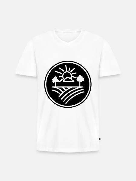 Farm Farmer - Men's Premium Organic T-shirt with V-neck - white