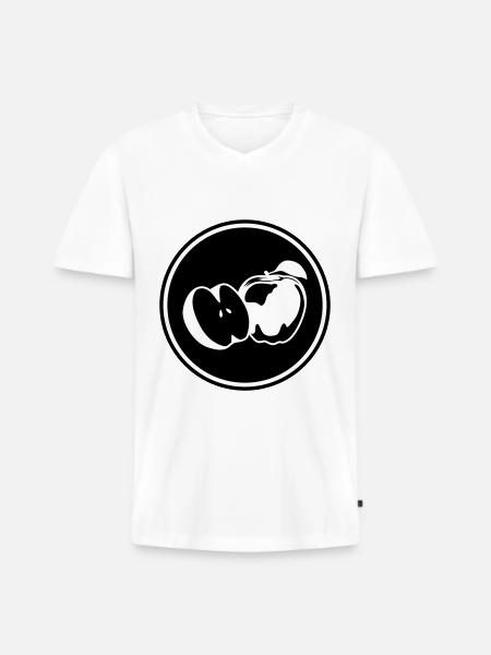 Apple icon vitamins - Men's Premium Organic T-shirt with V-neck - white