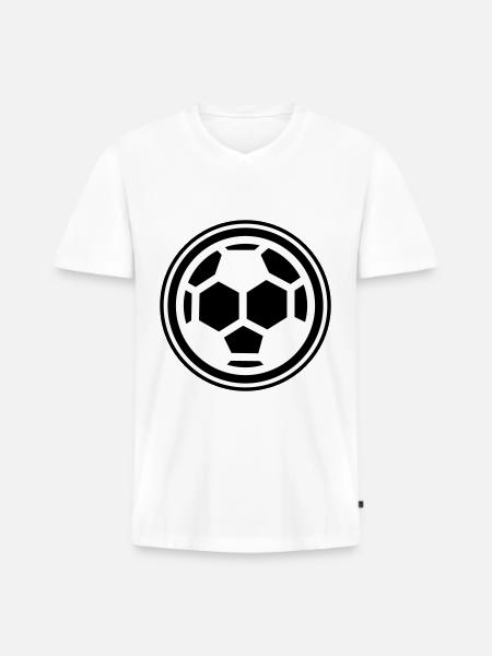 Soccer soccer - Men's Premium Organic T-shirt with V-neck - white