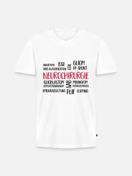 neurosurgery cloud - Men's Premium Organic T-shirt with V-neck - white