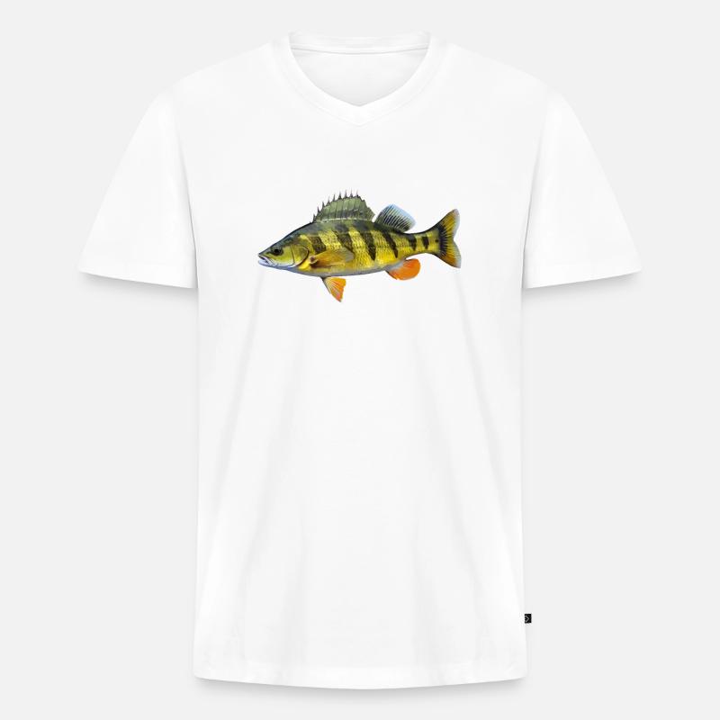 Yellow Perch - Männer Premium Bio T-Shirt mit V-Ausschnitt - undefined