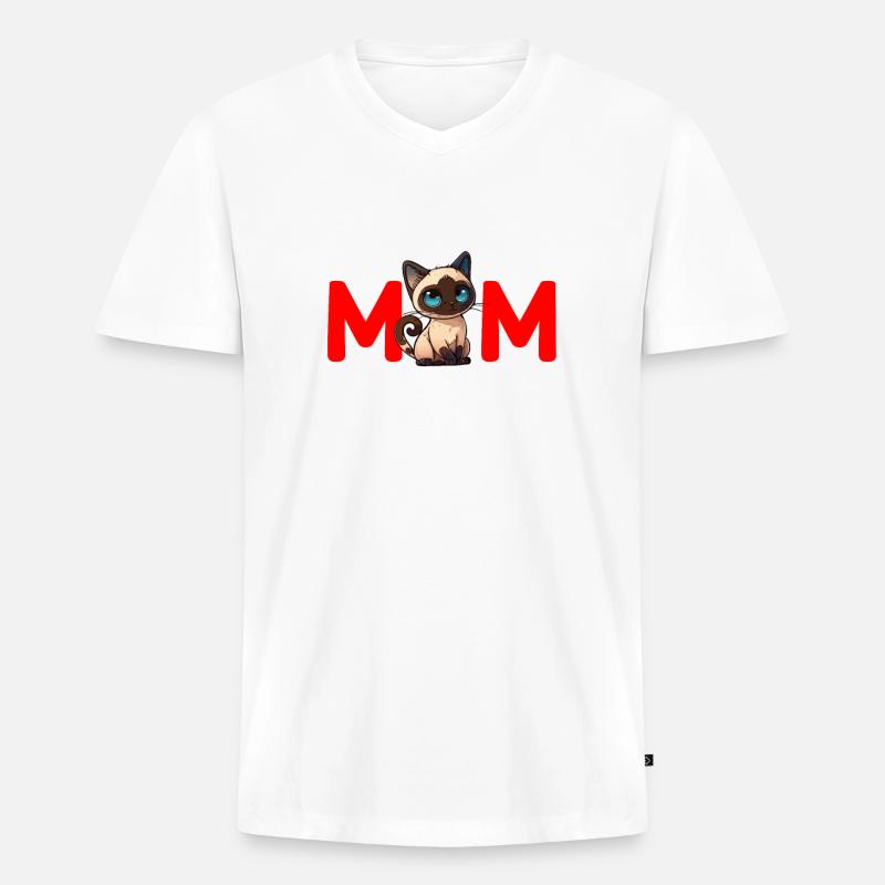siamese cat - Männer Premium Bio T-Shirt mit V-Ausschnitt - undefined