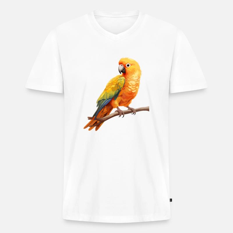 Sun Conure, parrot Conure - Männer Premium Bio T-Shirt mit V-Ausschnitt - undefined