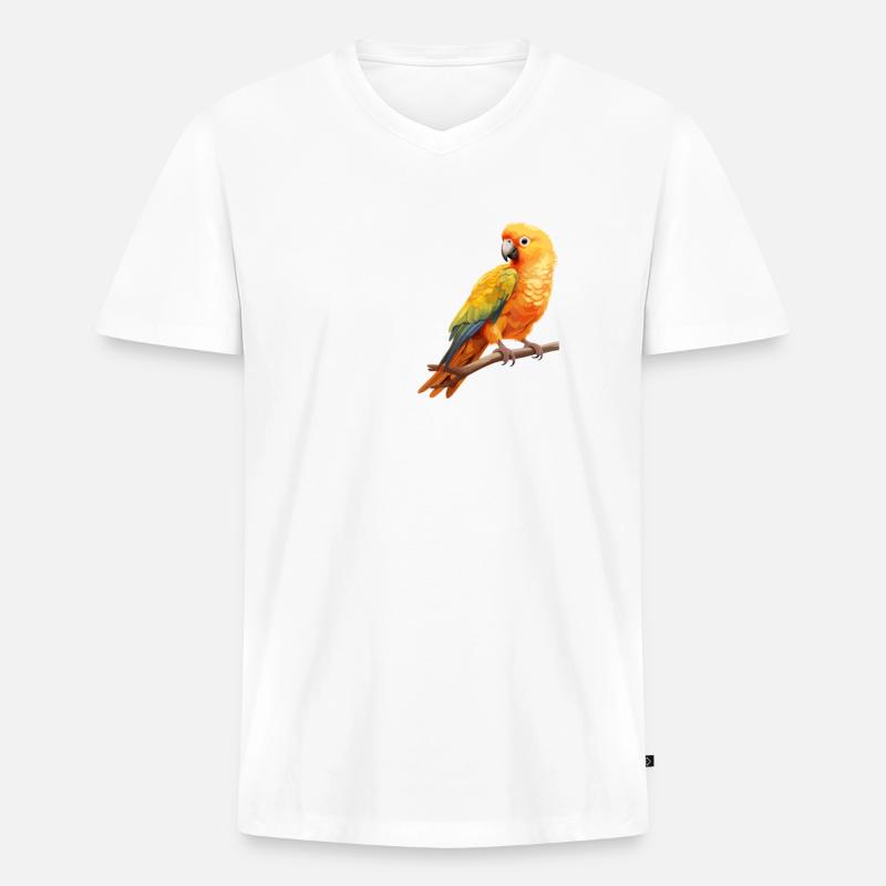 Sun Conure, parrot Conure - Männer Premium Bio T-Shirt mit V-Ausschnitt - undefined