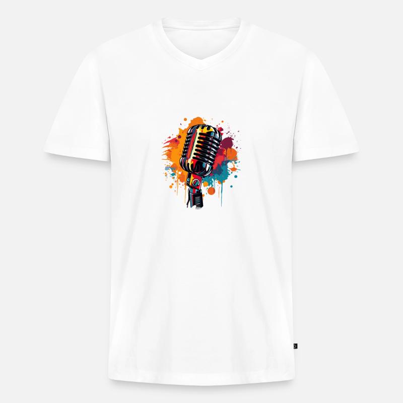 Karaoke Queen - Männer Premium Bio T-Shirt mit V-Ausschnitt - undefined