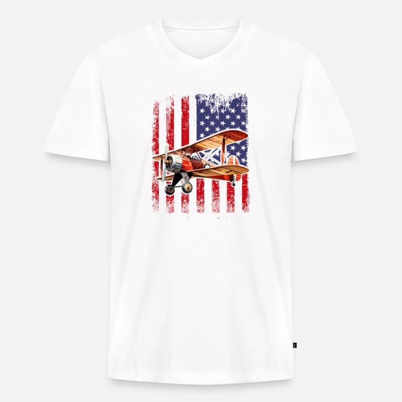 certified crop duster - Männer Premium Bio T-Shirt mit V-Ausschnitt - undefined