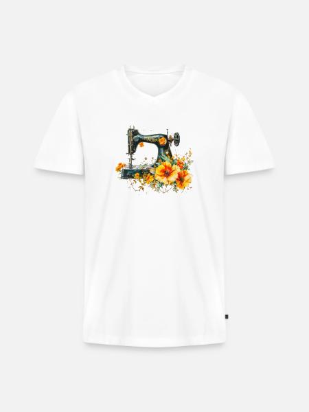 Sewciopath, Quilting sewing - Männer Premium Bio T-Shirt mit V-Ausschnitt -