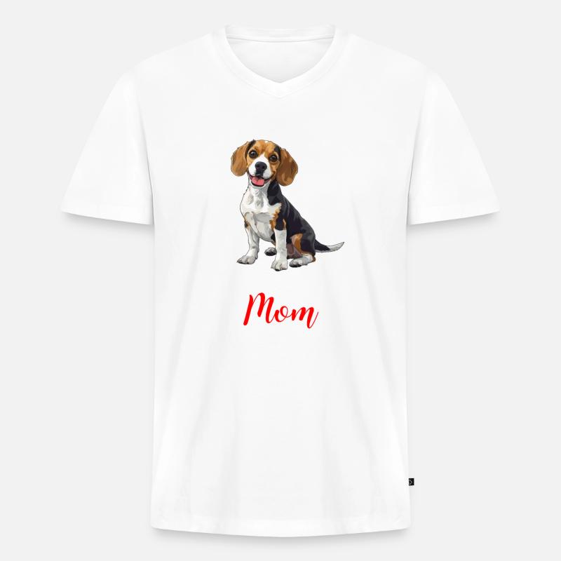 beagle mom beagle - Männer Premium Bio T-Shirt mit V-Ausschnitt - undefined