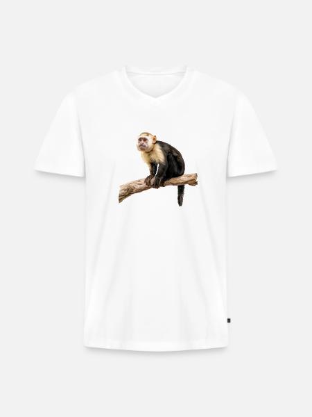 Capuchin monkey whisperer - Männer Premium Bio T-Shirt mit V-Ausschnitt - 