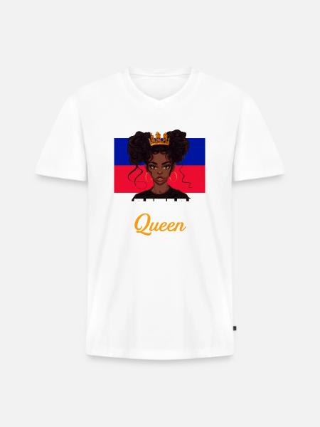 Haitian princess, haiti - Männer Premium Bio T-Shirt mit V-Ausschnitt -