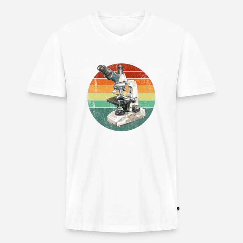 Microscopy Scientist Biologist Microscope - Männer Premium Bio T-Shirt mit V-Ausschnitt - undefined
