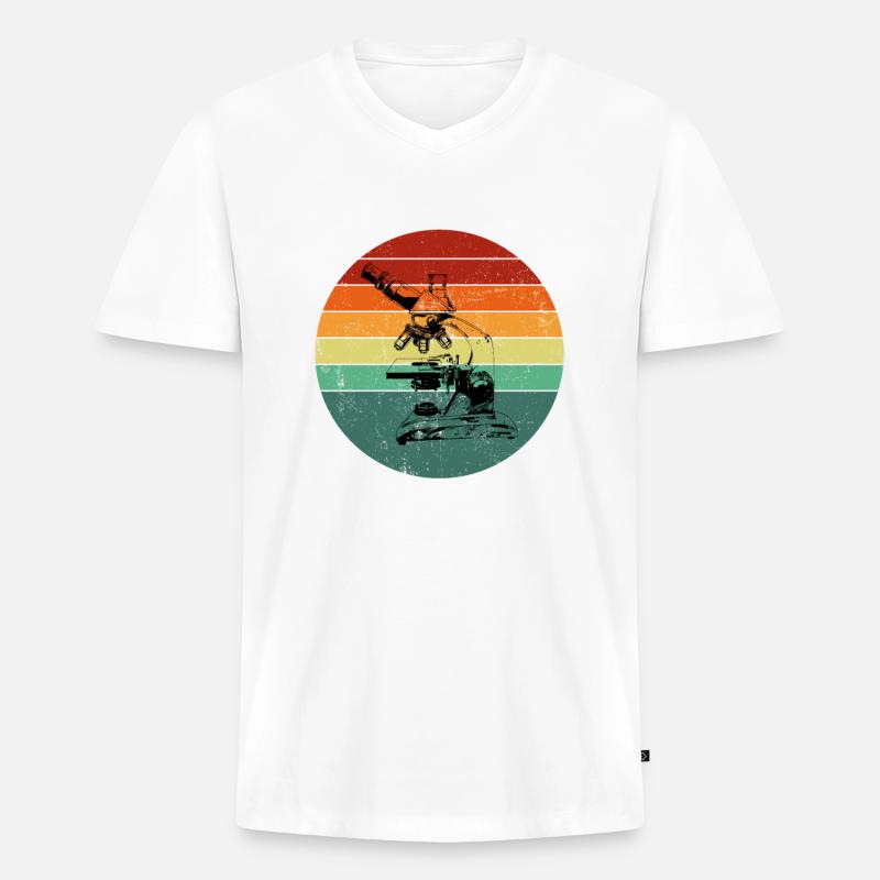 Microscopy Scientist Biologist Microscope - Männer Premium Bio T-Shirt mit V-Ausschnitt - undefined