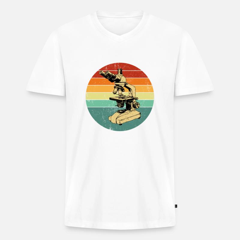 Microscopy Scientist Biologist Microscope - Männer Premium Bio T-Shirt mit V-Ausschnitt - undefined